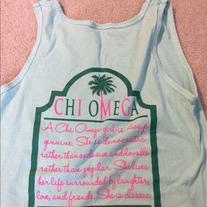 Chi omega Lilly inspired tank top